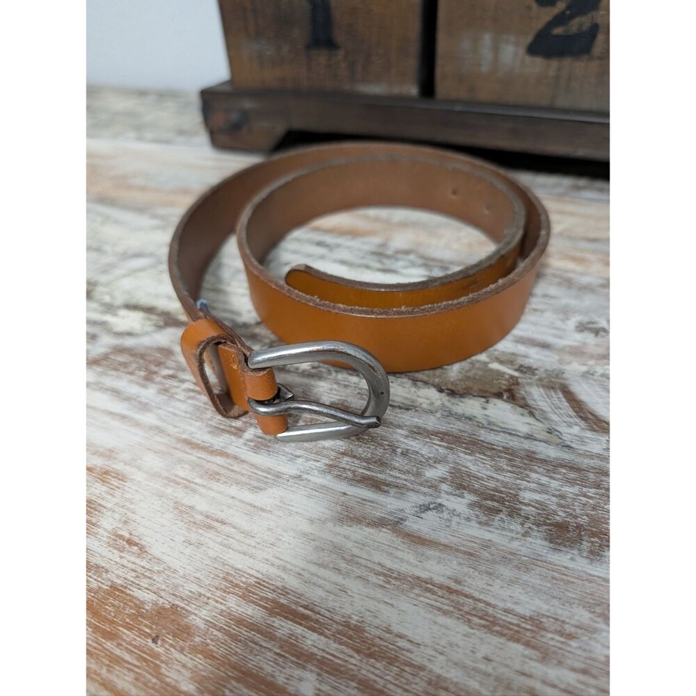 Levi’s Brown Full Grain Leather Belt Silver Tone Buckle Size 32 Romania